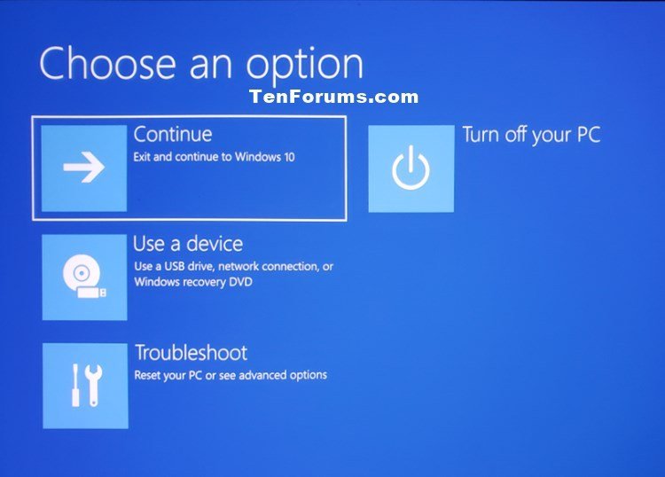 start up option